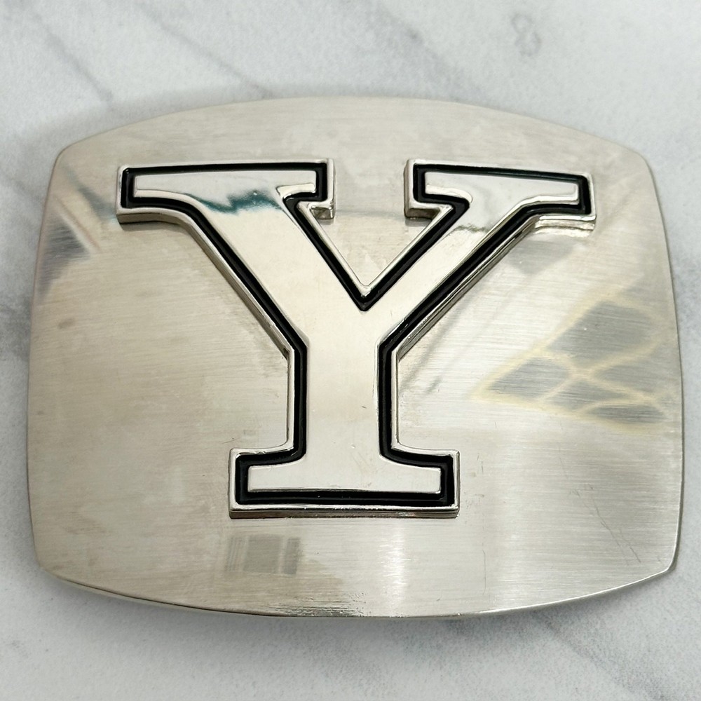 Y Letter Initial Monogram Silver Tone Belt Buckle Western Style – 3.16&Prime;