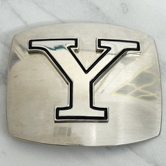 Y Letter Initial Monogram Silver Tone Belt Buckle Western Style – 3.16&Prime;