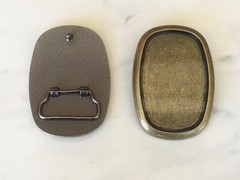 Antique Nickel or Brass Color Western Style Casual Belt Buckle For 1.5&Prime;W Belts