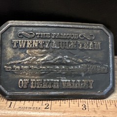 US Borax 1985 The Famous Twenty Mule Team of Death Valley Mining Belt Buckle