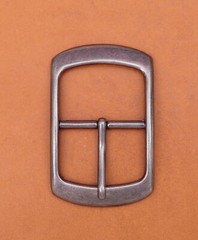 Solid Silver Center Bar Belt Buckle for Leather Belt Replacement Fit 38mm Strap