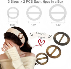 Resin Buckle Set with Storage Box, 3 Sizes 0.98, 1.18, 1.38 Inch, Fabric Clips