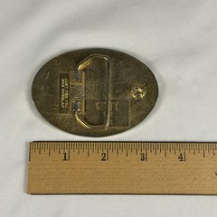 Vintage Safe Driver Award Brass Belt Buckle Southern Division Getty 1982