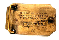 Vintage Wells Fargo & CO. Belt Buckle 1973 Number VM281