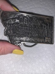 Big Sky Country Cenex 1976 Bergamot Brass Works shaped like Montana Oil Ad