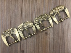 Solid Brass Men&rsquo;s Engraved Vintage Pin Buckle Belt Buckle Fits 1.5 Inch Belts；