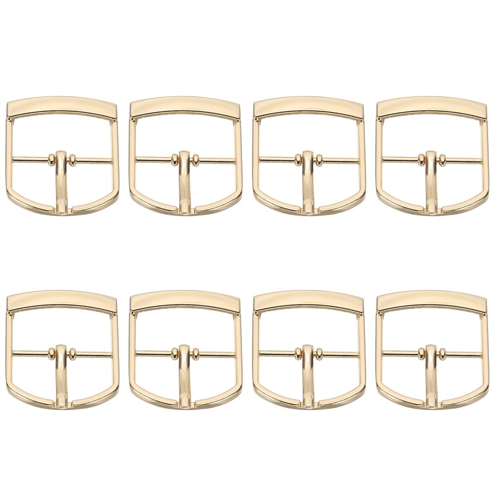 8 Pcs 1 Inch Adjustable Single Prong Buckle Belt Buckle, Gold Tone