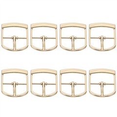8 Pcs 1 Inch Adjustable Single Prong Buckle Belt Buckle, Gold Tone