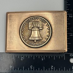 Vintage Liberty Bell Bicentennial 1776-1976 Brass Tone Belt Buckle Americana