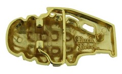 Grenade Belt Buckle US Military Memorial Veteran Day Gift Gold Brushed Metal