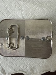 2 Lot Silver Tone Horse, Long Horn, Southwestern Mixed Metal Belt Buckles