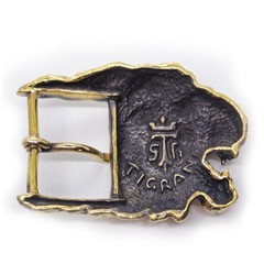 Lion Angry Head Brass Belt Buckle