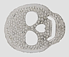 Skull Belt Buckles Men Women Rhinestones Vintage Silver Metal Pirate Skeleton