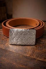 French Zamak Belt Buckle – Antique Silver, Fits 1.5&Prime; Belt