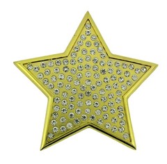 Star Belt Buckle Badge Sheriff Silver Gold Metal Rodeo Fashion Party Costume Big
