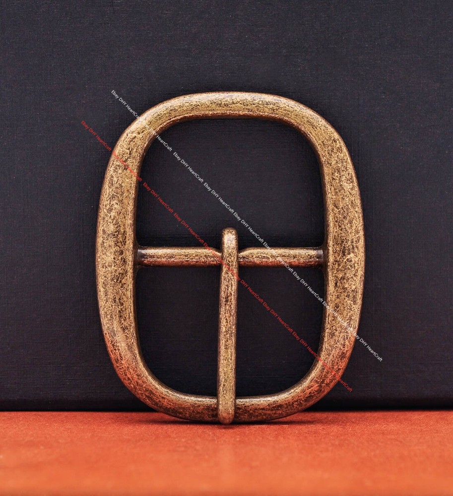 40mm Men Quality Heavy Antique Brass Leahtercraft Center Bar Jeans Belt Buckle