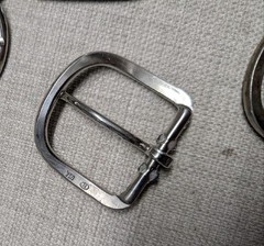 vintage 30 PC LOT western BELT BUCKLES chrome COWBOY rodeo 1.5&Prime; metal steel