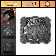 Vintage Cowboy Up Western Belt Buckle for Men & Women – Unique Western Style Acc