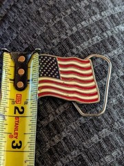 1991 Patriotic Flag Belt Buckle #1981 by The Great American Buckle Co. USA