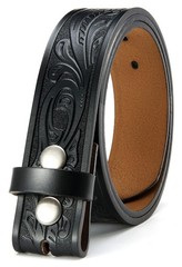 CHAOREN Western Belts for Men 32-34 (Fits Pants Size 30-32), Floral Black