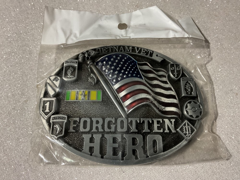 Vietnam Vet Forgotten Hero USA Metal Fashion Belt Buckle (ONLY 2 LEFT)