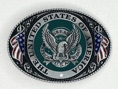 The United States of America Belt Buckle Metal