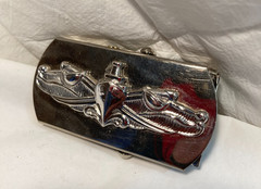 Belt Buckle Clamp-Clip USN Vanguard Silver Tone Made in USA US Military