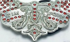 Tim Mcgraw Wings Silver Metal Belt Buckle TM Initial Wings