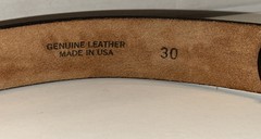 Tooled Leather Belt Size 30 Duck Hunting Crumrine Bronze Eagle Eye Gem Buckle