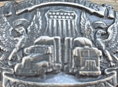 Vintage Truck Drivers Move The Nation Belt Buckle