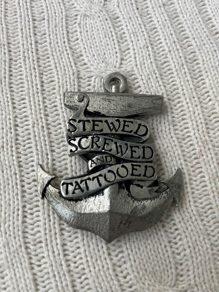 Mobtown “Stewed Screwed And Tattooed” Anchor belt buckle 2002