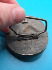 Vintage SMITH TOOL Solid Brass Belt Buckle Heavy Raised Drill Bit
