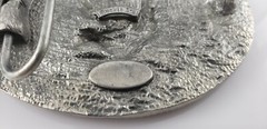 1991 Enamel Eagle Oval Siskiyou-Bergamot Metal Buckle