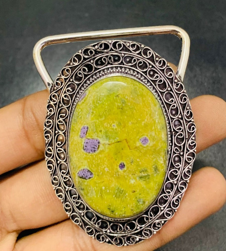 Stichtite Gemstone 925 Sterling Silver Handmade Belt Buckles Gift For Love