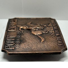 Pony Express From 1849 Belt Buckle Copper Tone First With The US Mail Western