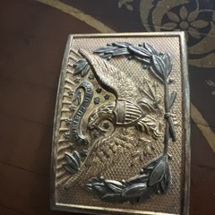Vintage 1970s AHM 623 « E PLURIBUS UNUM » American Bald Eagle Brass Belt Buckle 3&Prime;