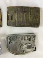 Mixed Lot of 7 pcs 6 Belt Buckles 1 Clip Transportation Ford, 4WD, Bus, Model T
