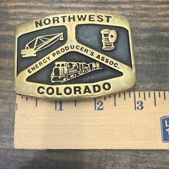 Vintage 1985 Anacortes Brass Works Northwest Energy Colorado Belt Buckle Train