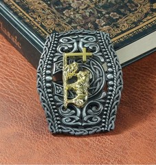 Western Cowboy Belt Buckle for Men Praying Cowboy Cross Religious Faith
