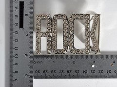 New 1 1/2&Prime; (38mm) Rhinestone(#T40) Plate Buckle Nickel(silver) Color USA