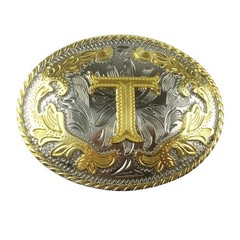 LKMY Men&rsquo;s Belt Buckle, 3D Gold Letter, Alphabet, Initial, Carving…
