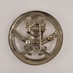 Silver Star Skull and Swords Pirate Belt Buckle Made in USA