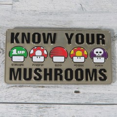 2004 Nintendo Know Your Mushrooms Super Mario Belt Buckle