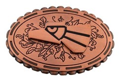 Hecho en Mexico Belt Buckle Copper Colors Metal Mexican Eagle Logo Cowboy Rodeo