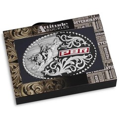 Montana Silversmiths Attitude Officially Licensed PBR Western Oval Belt Buckle