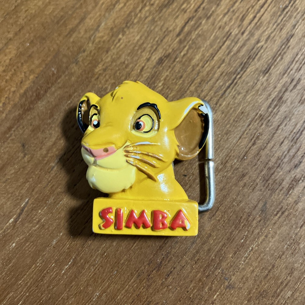 Simba Lion King Head Belt Buckle Classic Disney Retro VTG Y2k 1” Rare