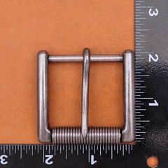 Heavy Strong Solid Antique Silver Prong Pin Roller Buckle For Veg Leather Belt