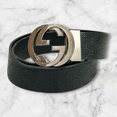 GUCCI Pre-Owned Men&rsquo;S Belt Gg Shima Leather 80 90Cm