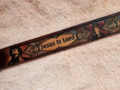 JESUS IS LORD genuine leather belt & buckle.