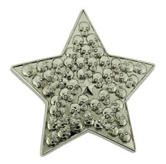 skull skeleton tattoo metal belt buckle halloween party costume gift